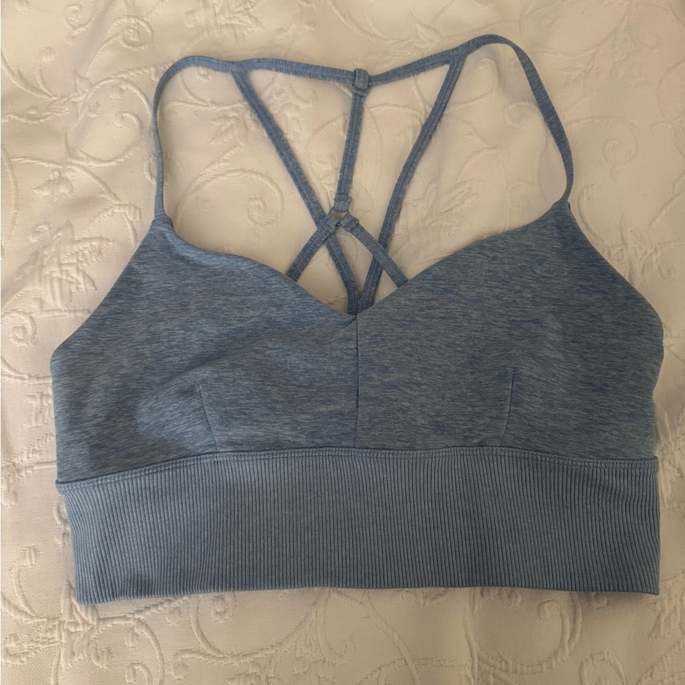 ALO Yoga Lavish Bra in Marina Blue - Picture 2 of 4